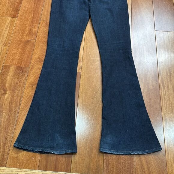 Paige Lou Lou Mid Rise Blue Skinny Flare Full Length Stretch Denim Jeans Size 29 - Picture 6 of 13